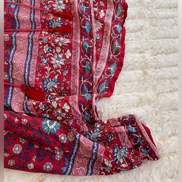 Spell Folk Town Blouse Wine - Picture 7 of 16